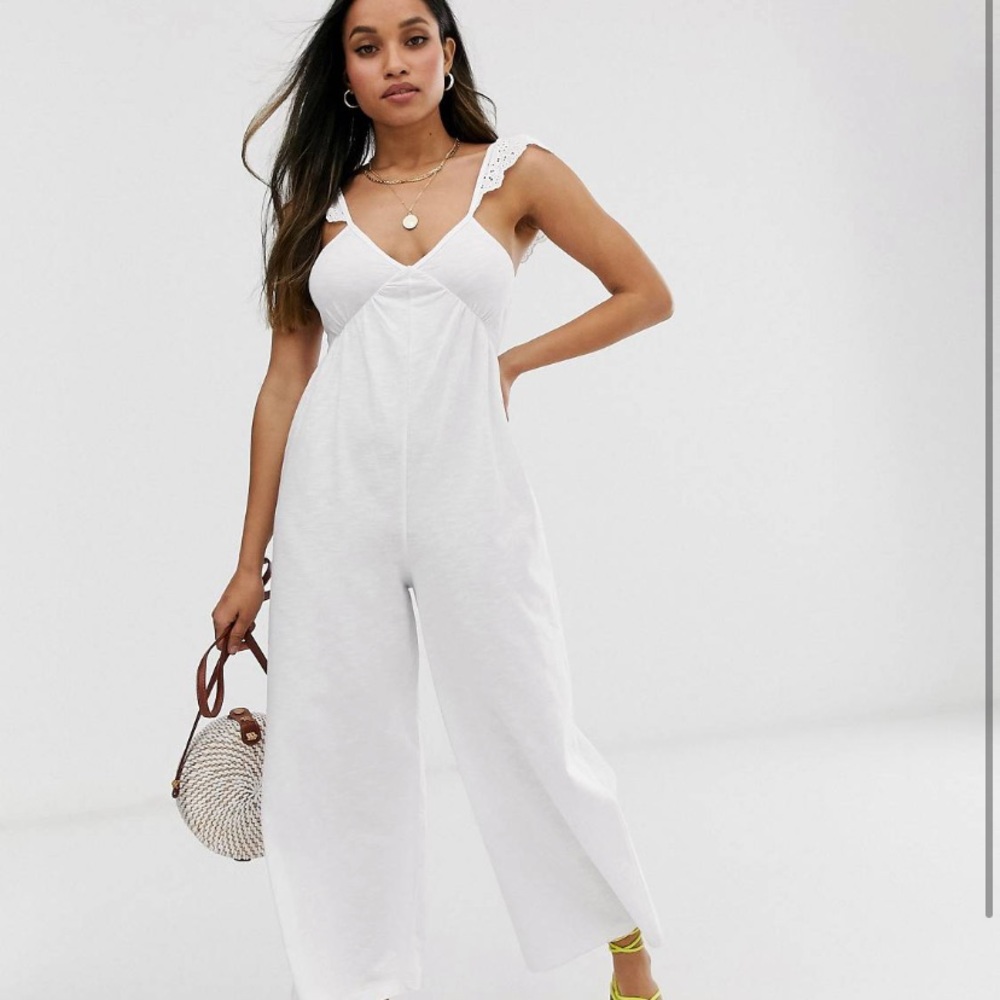 Frill Linen Jumpsuit